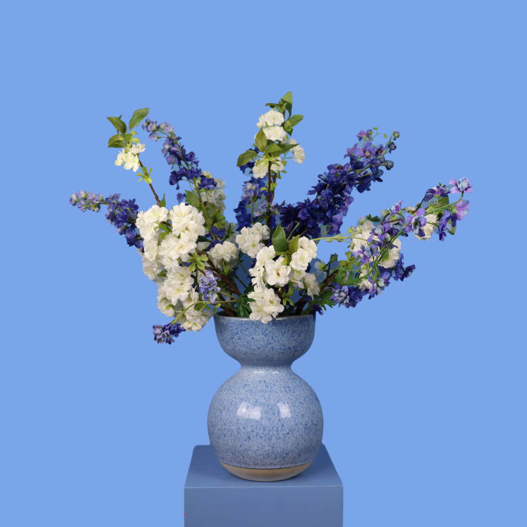 L - Zina | Pols Potten vaas met kunstbloemen | Large