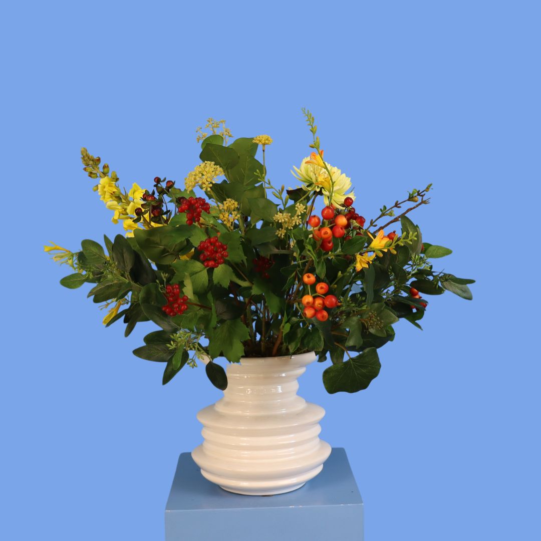 L - Freesia | Pols Potten vaas met kunstbloemen | Large