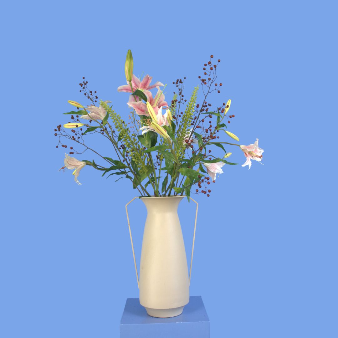 L - Ottilie | Pols Potten vaas met kunstbloemen | Large